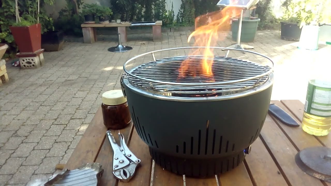 Turning A Lotusgrill Into A Wood Stove / Wok Burner