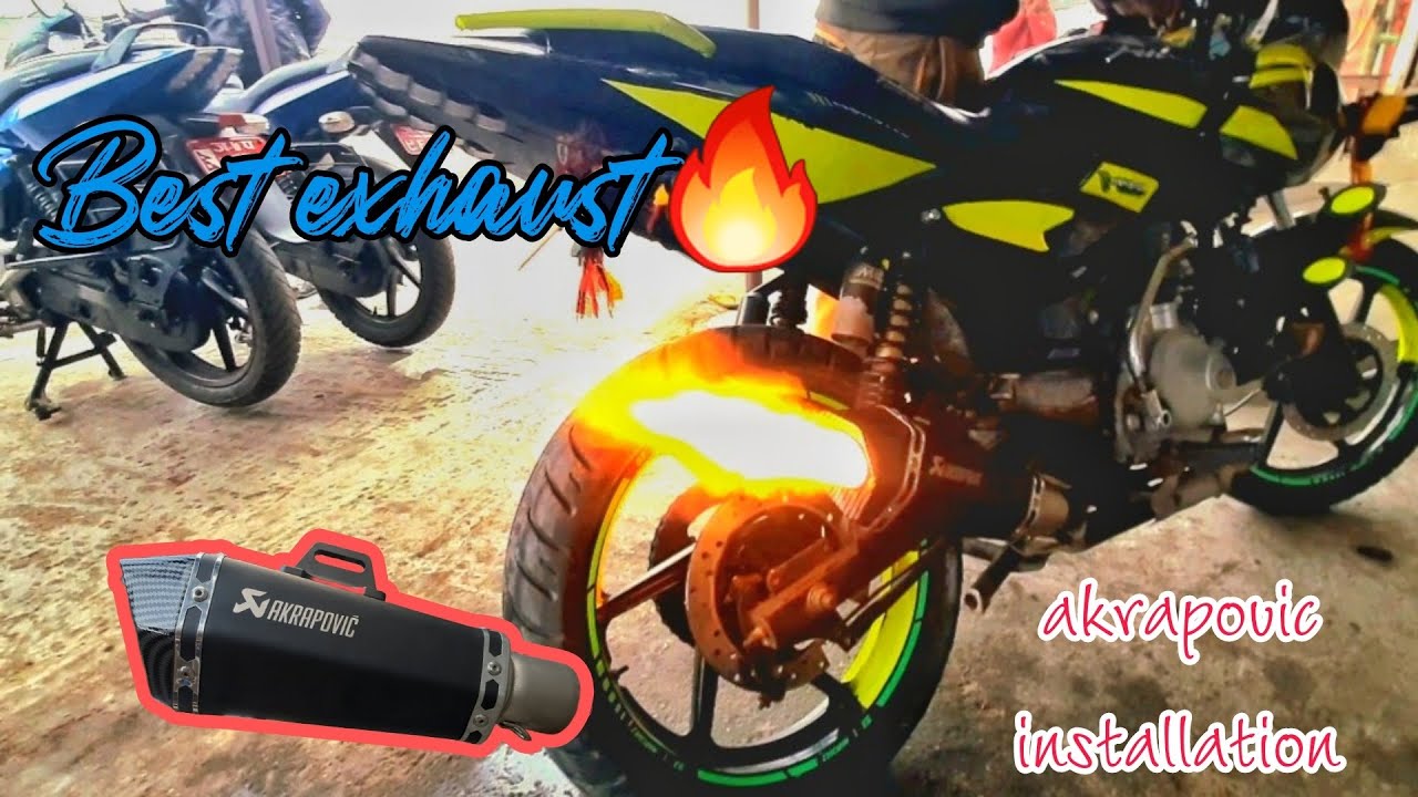 akrapovic exhaust 🔥|akrapovic exhaust in pulsar 150| akrapovic exhaust sound😱