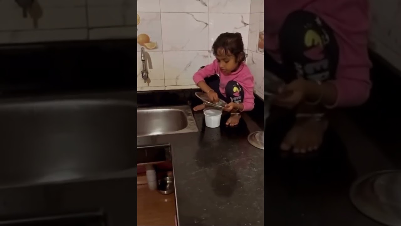 My Daughter Vagmi as a Kithapathi  Hengasu🤣#kids #family #cute