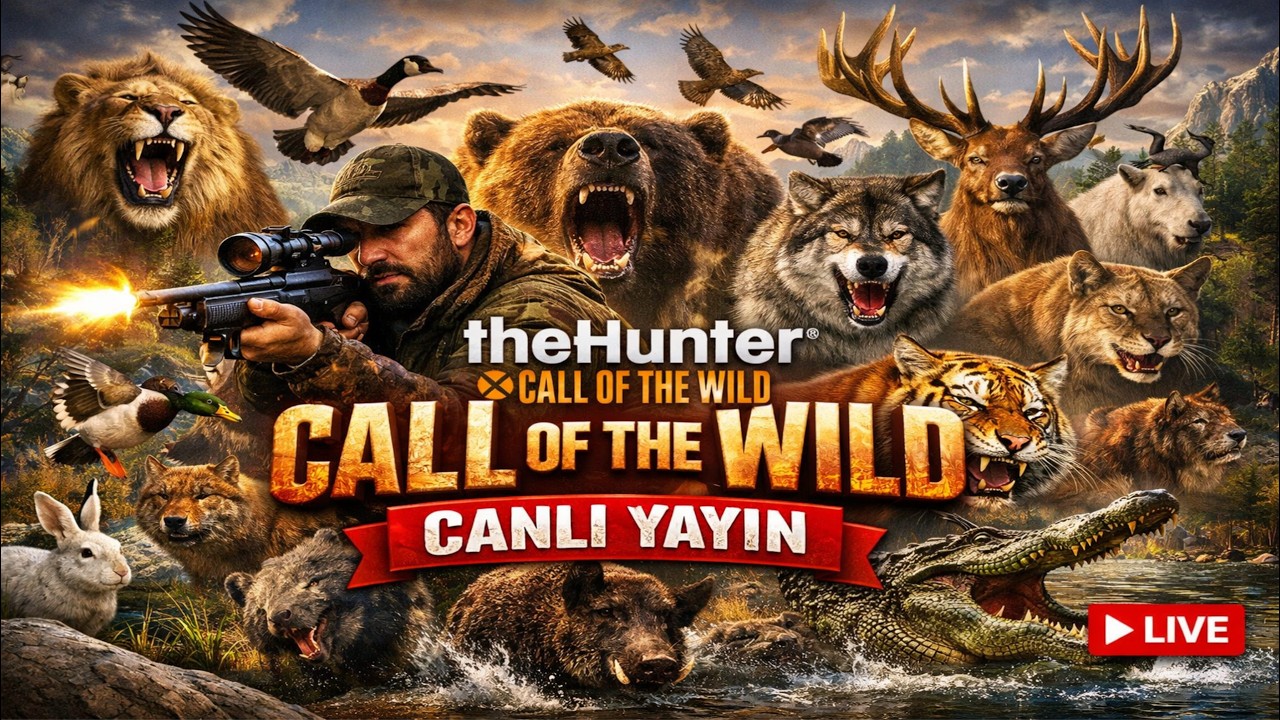 HER TÜRDEN AV VAR! 🦁🐗 Kaplan, Geyik , Puma, Ayı, Timsah Avı | theHunter Call of the Wild Live