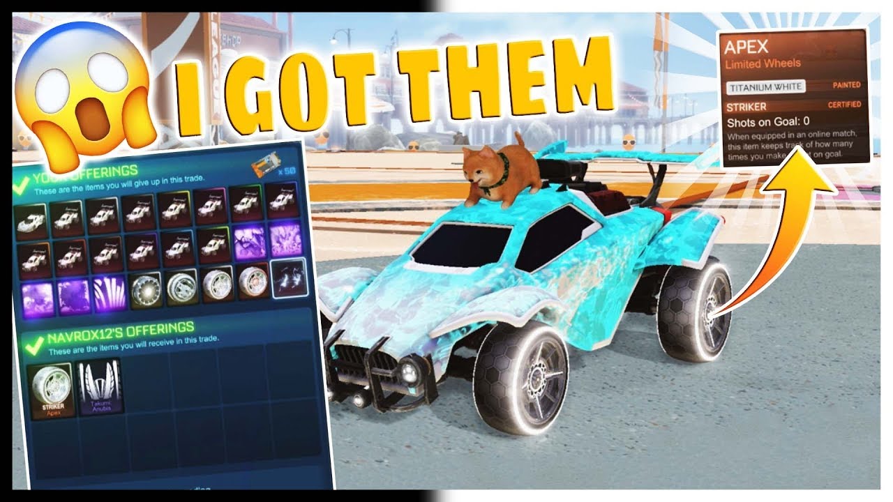 I GOT STRIKER TW APEX ON ROCKET LEAGUE (INSANE TRADE I GOT MY DREAM WHEEL)PS4