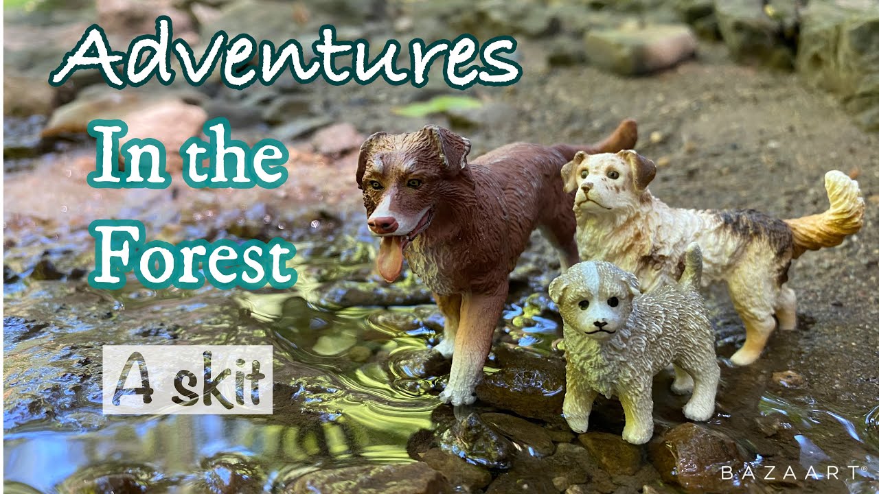 Adventures in the forest - a Schleich dog figure SKIT -