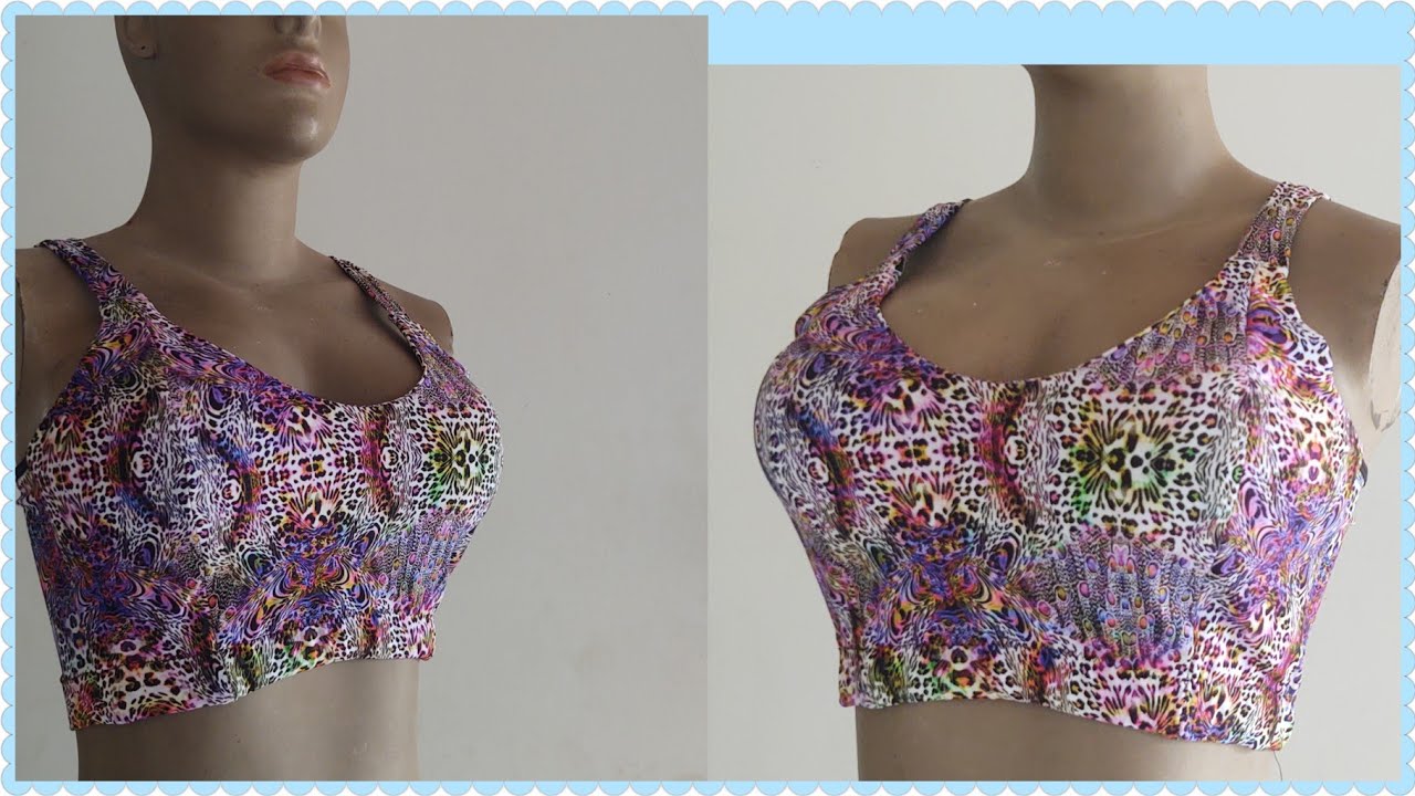 Corptop,bustier,brasier, # fácil,crear tu ropa íntima #deportiva(Tallas 36  licra Cobertura Completa