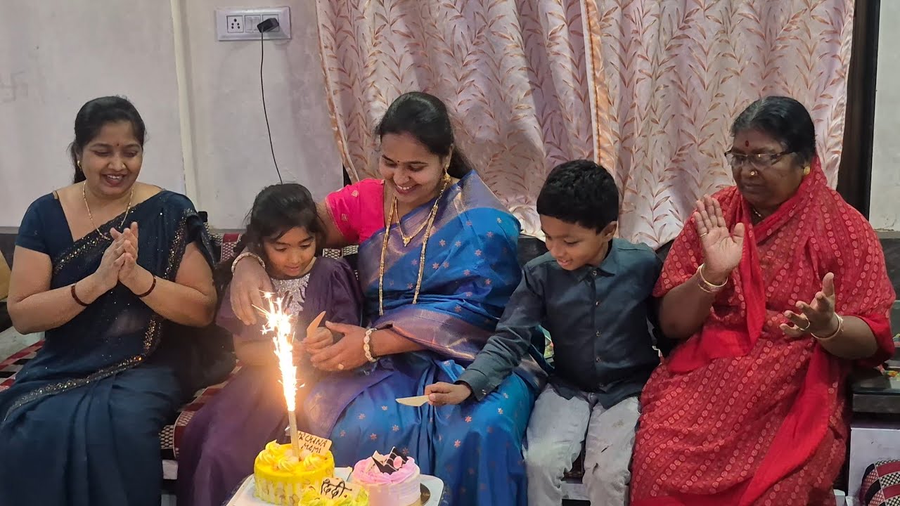 आज कामाचं अजिबात टेन्शन घेतलं नाही 😥 birthday celebration🥰 सगळेजण आले घरी 😍🥰 आज गेलो बाहेर फिरायला..