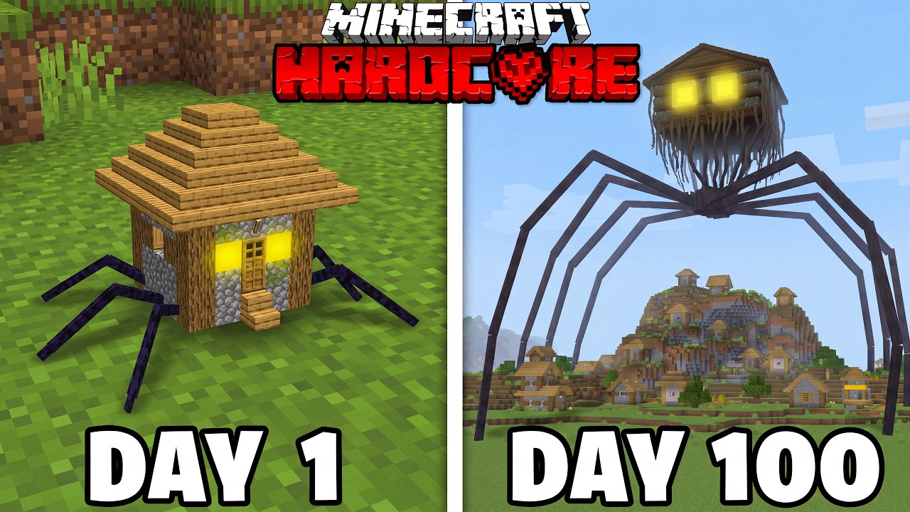 I Survived 100 Days as HOUSE HEAD in Minecraft