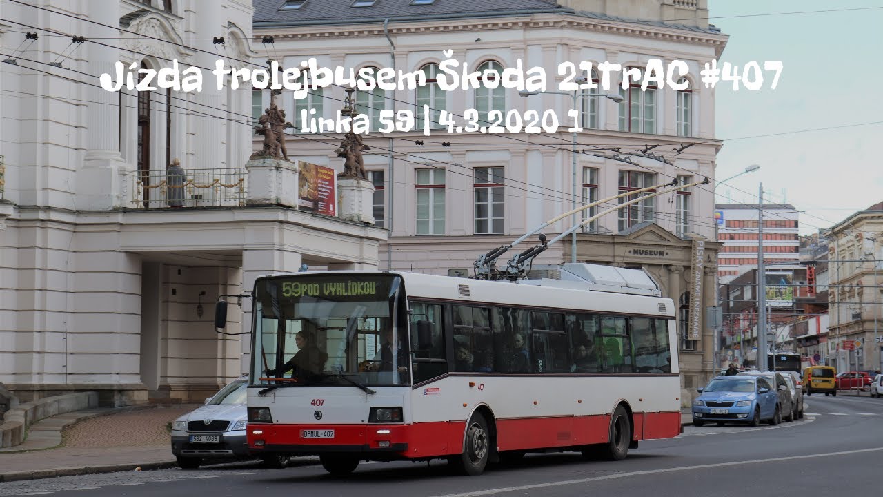 [Ústí nad Labem] {Vozy #39} Jízda trolejbusem Škoda 21TrAC #407 na lince 59