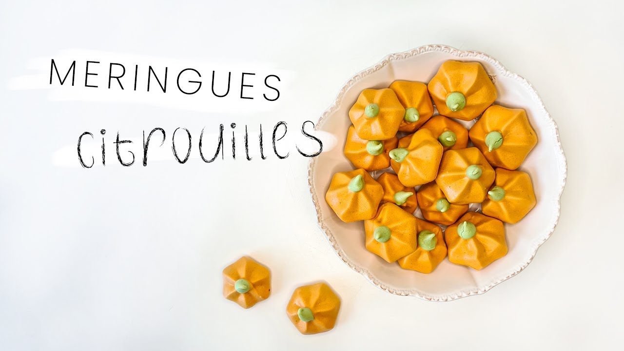 Meringues Citrouilles à la Vanille #Halloween