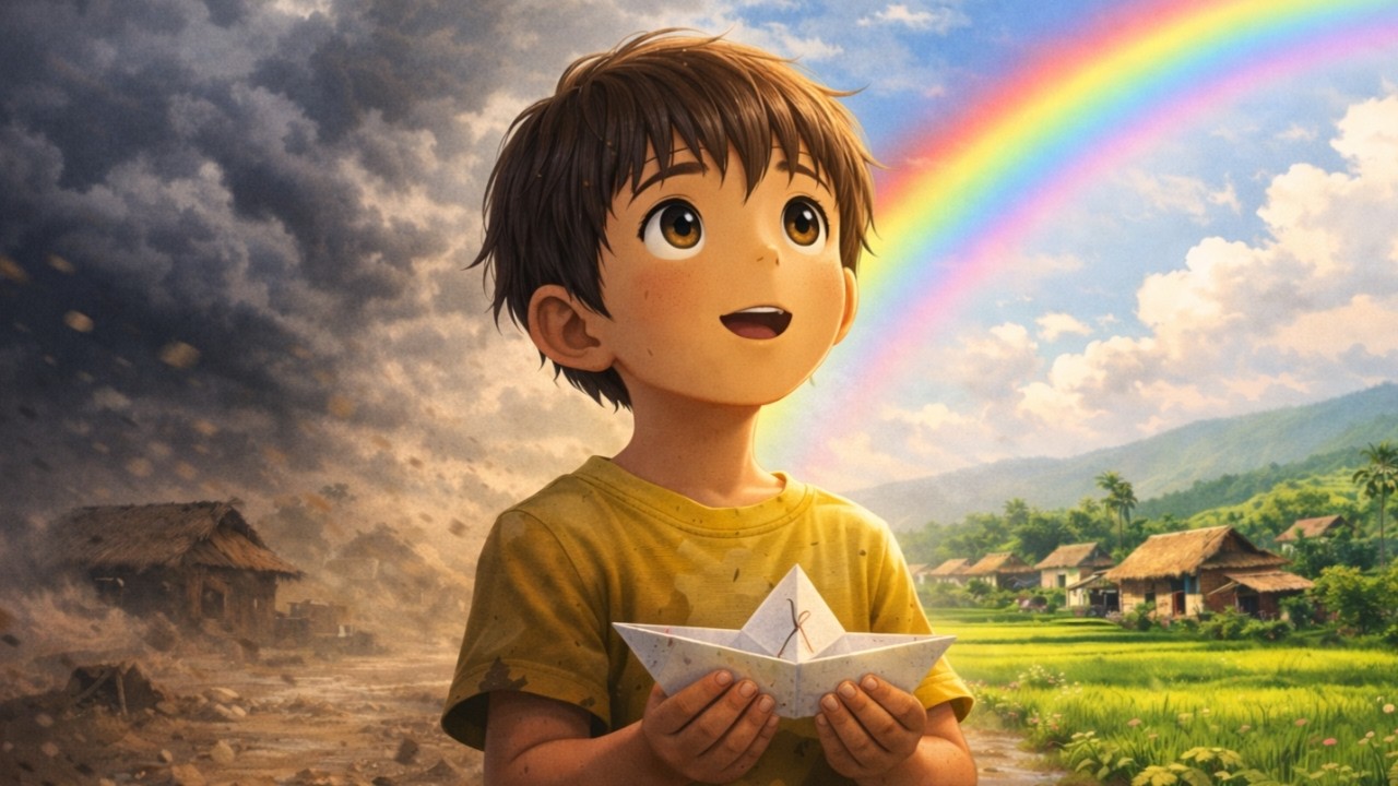 Storm to Rainbow | Emotional Village Rain Story | Ghibli Inspired Short Film