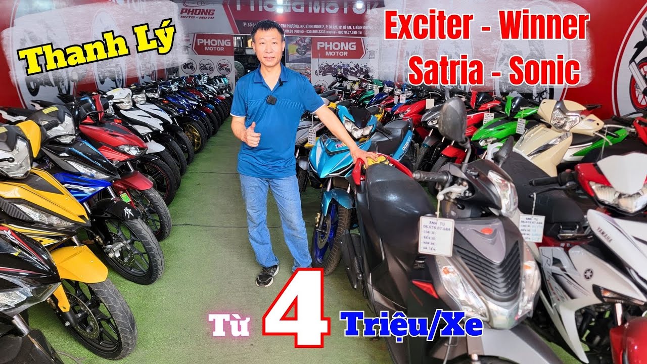 Thanh Lý Xe Máy Cũ Giá Rẻ Exciter , Winner X , Winner V1 , Satria , Raider , Sonic