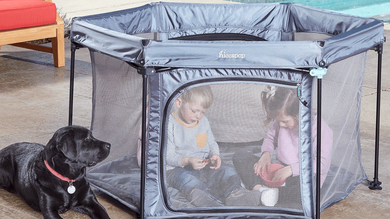 hiccapop PlayPod Portable Playpen for Babies and Toddlers, Portable Play Yard