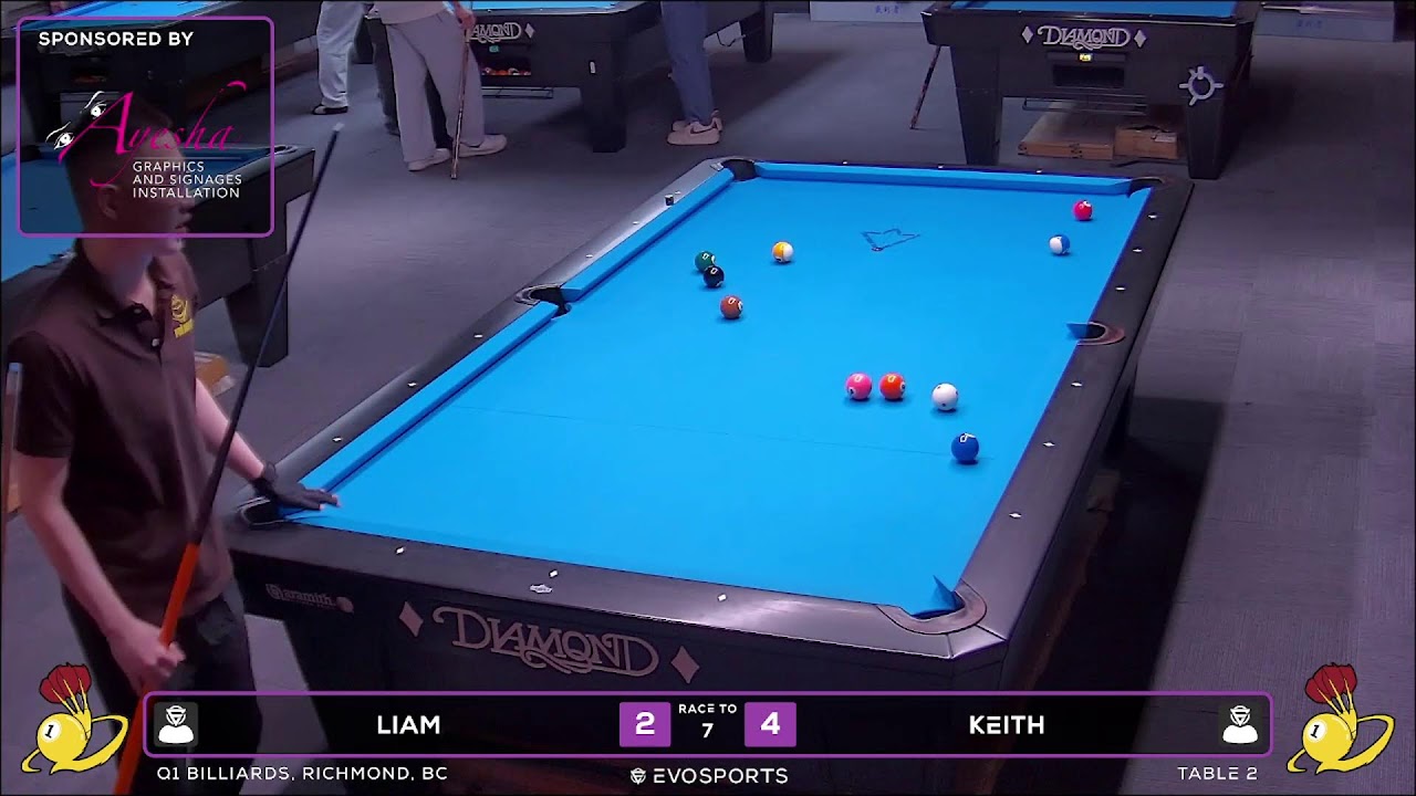LIAM vs KEITH - Q1 BILLIARDS - TABLE 2 | EvoSports
