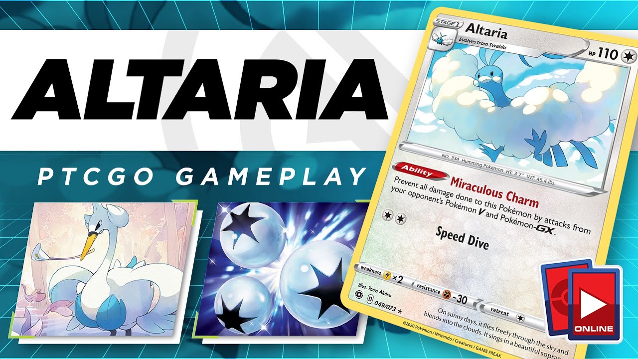 Altaria / Swanna Deck (NO GOONS!) - PTCGO Gameplay (Champion's Path)