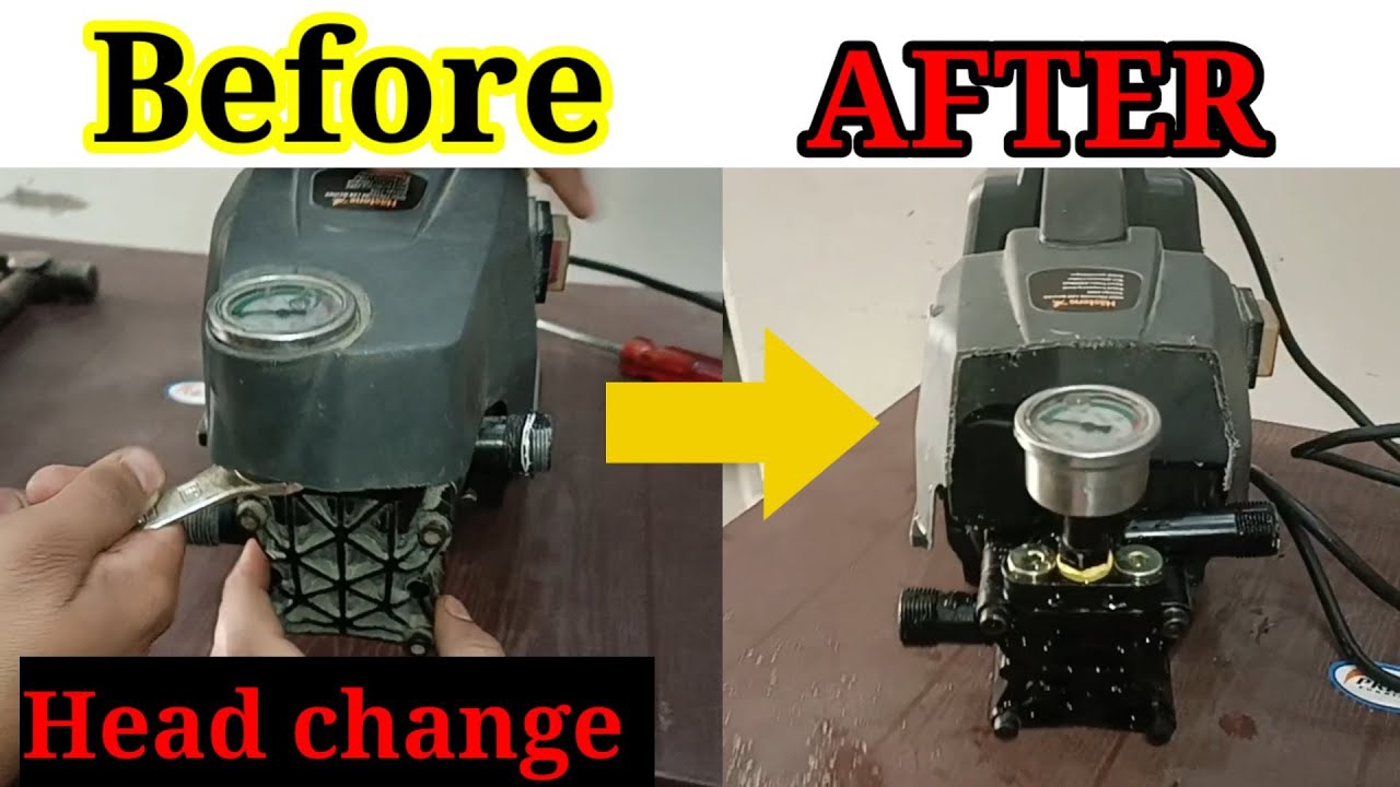 car washer head repair,  water pressure pump se pani leakage Ho raha hai