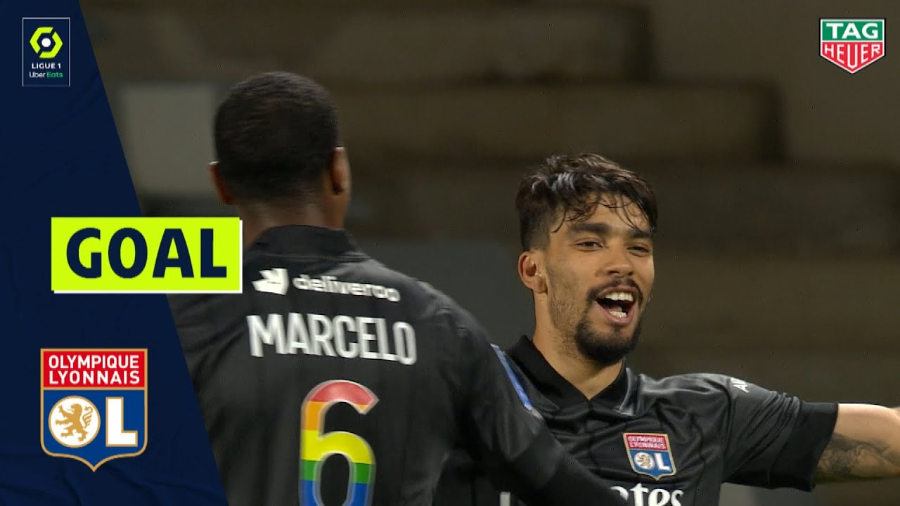Goal Lucas TOLENTINO COELHO DE LIMA (24' - OL) N&Icirc;MES OLYMPIQUE - OLYMPIQUE LYONNAIS (2-5) 20/21