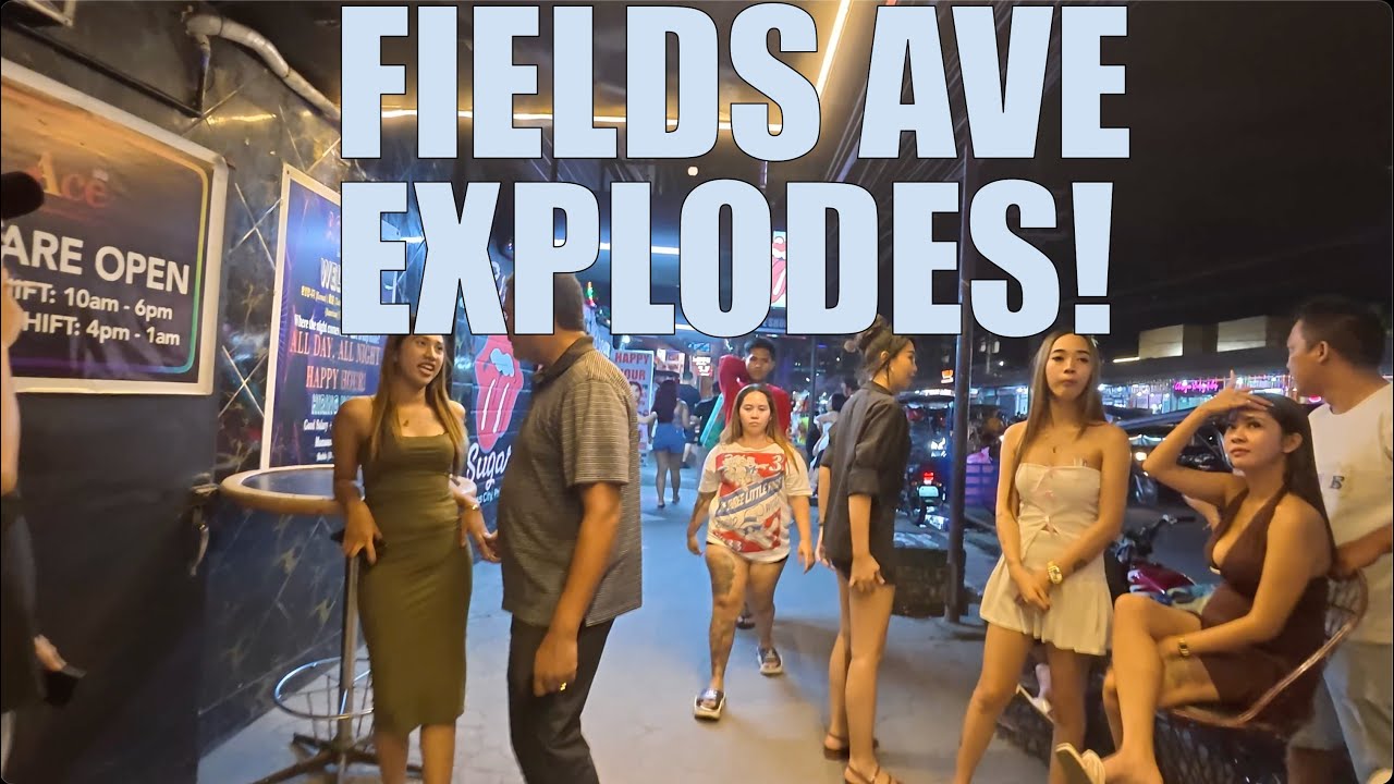 Angeles City Full of Girls & Crowds!  Fields Avenue EXPLODES at Night !