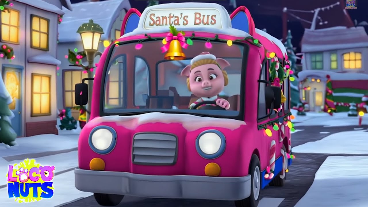 Christmas Wheels on the Bus | Fun Xmas Song for Kids & Toddlers