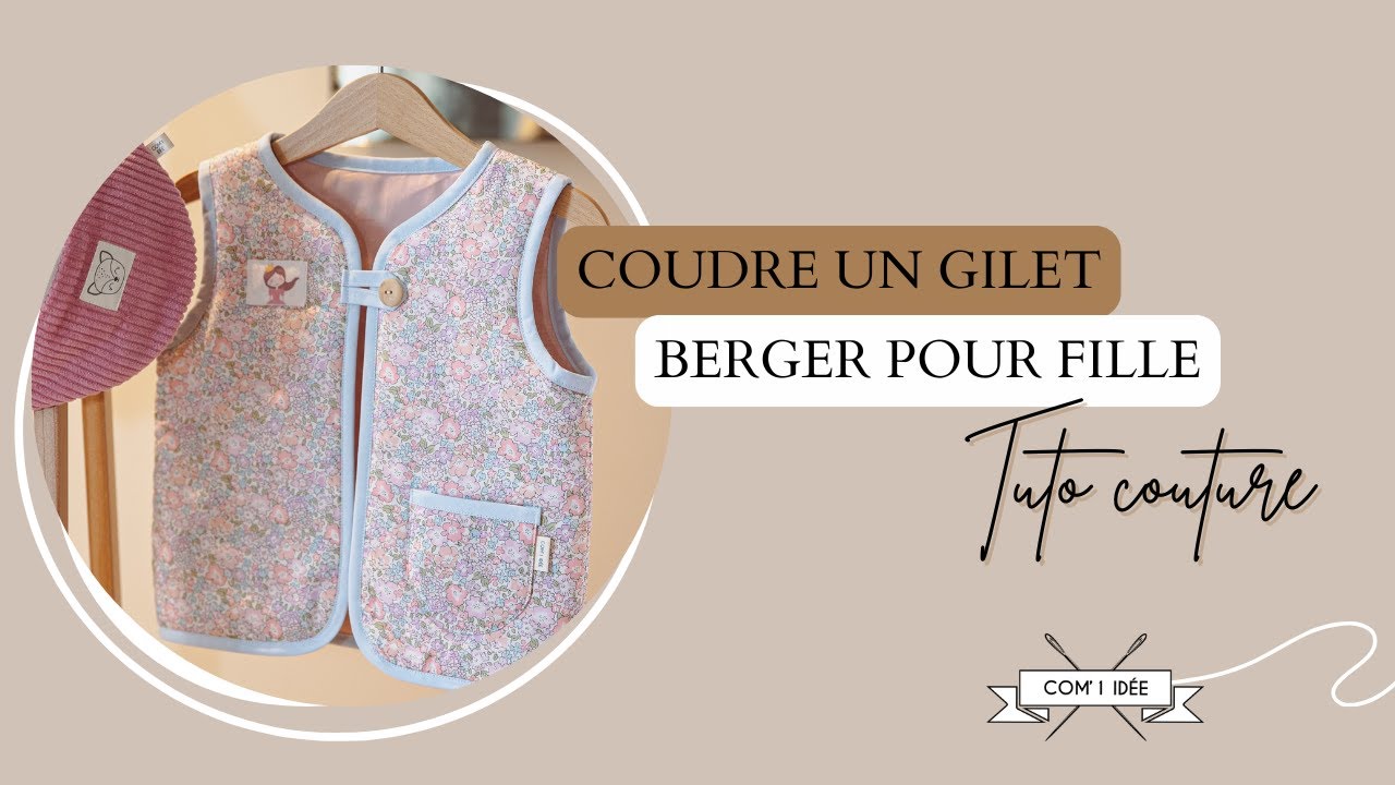 COUDRE UN GILET BERGER ENFANT EN LIBERTY
