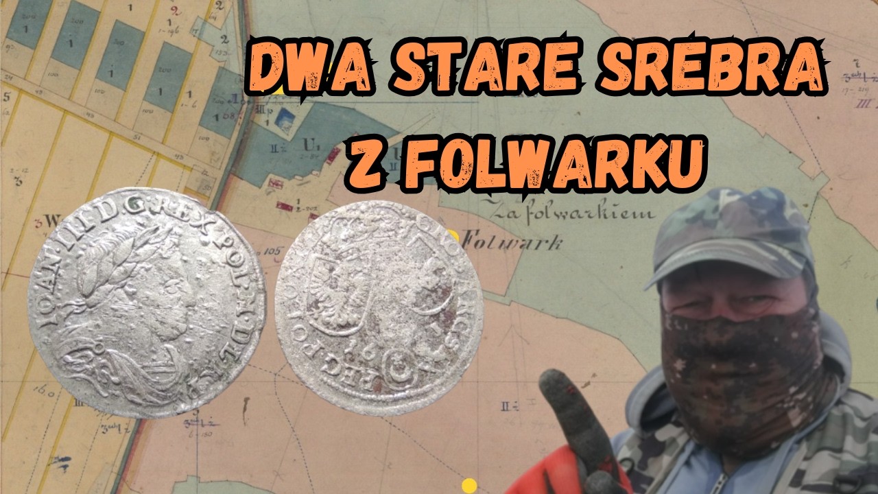 🥇Dwa Sz&oacute;staki Jana III Sobieskiego. Piękne stare srebra😁Wykopki Poszukiwania wykrywaczem metali.
