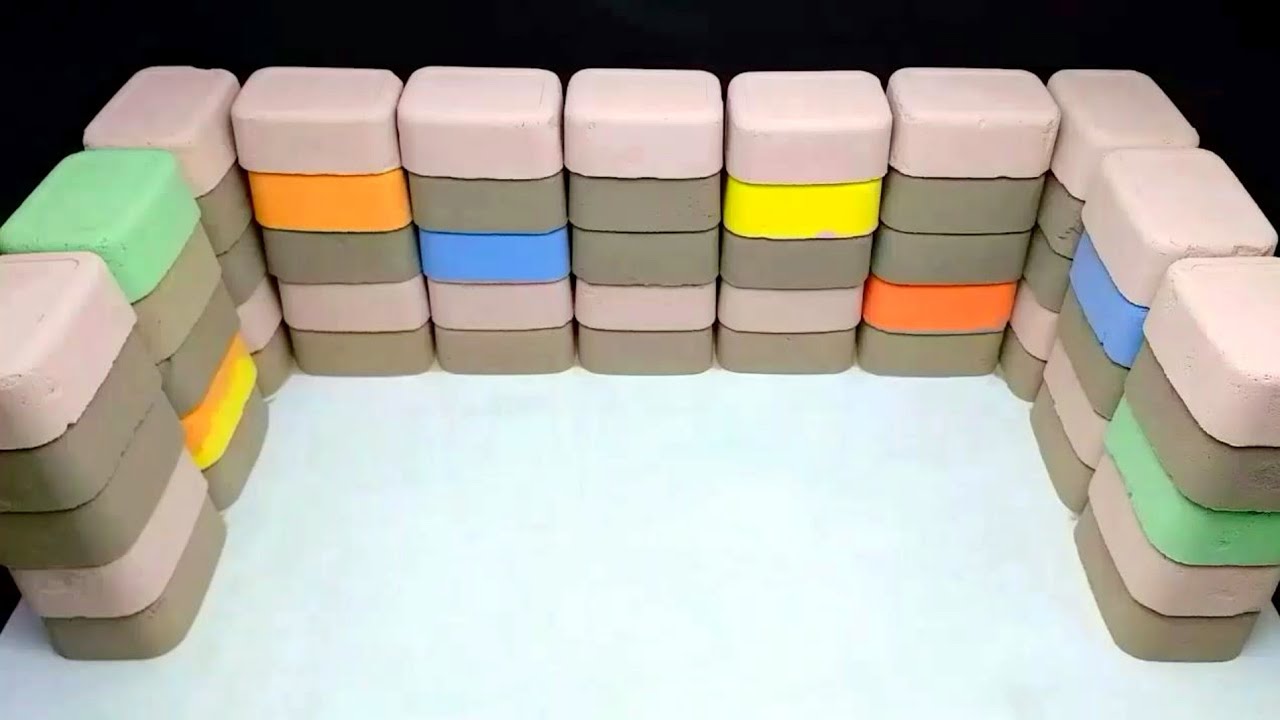 ASMR baking soda crush | 55 blocks