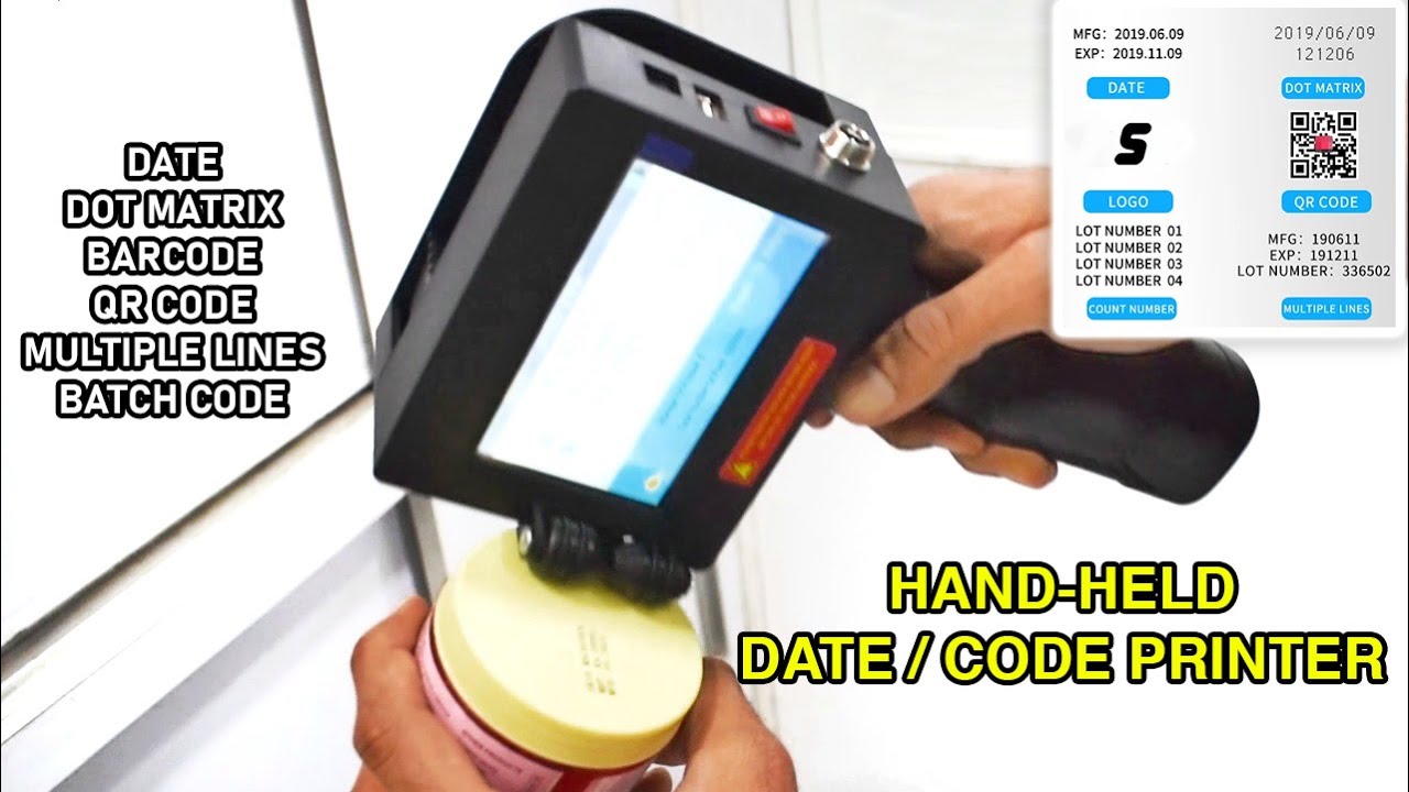 Worlds most affordable Touch Screen Batch Coding Machine - Handheld Inkjet Printer C: +91 8822686868