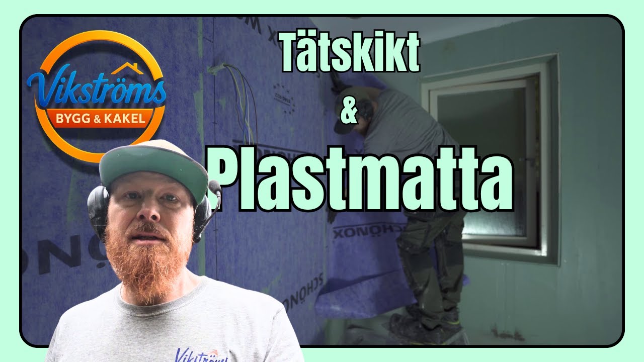 Så tätskiktar jag med plastmatta på golvet