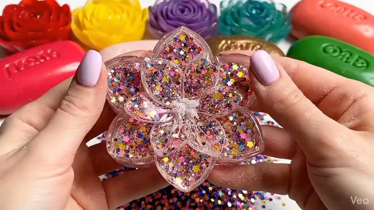 2X Speed [ASMR] Flowers SOAP The Flowers Glitter ASMR Collection,Calming ASMR, Relaxing Sounds