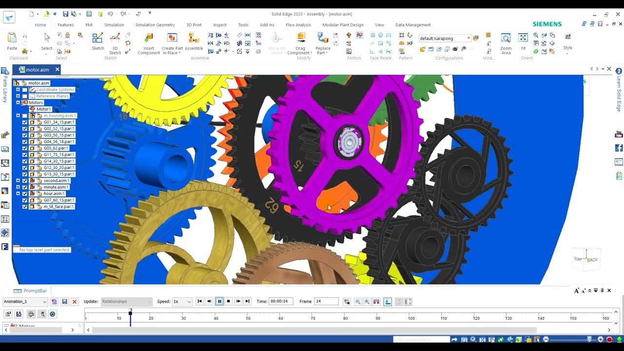 Solid Edge Advance Assembly   14   Animating assemblies