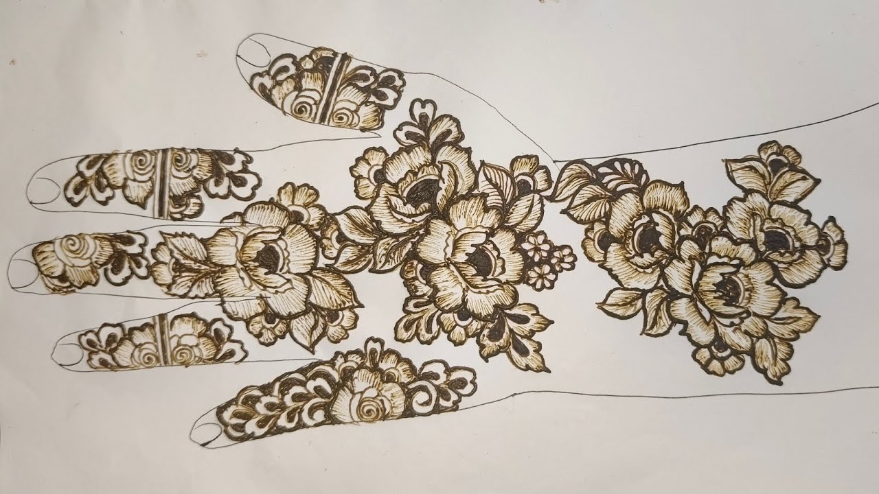 How to creat floral mehndi design | simple floral mehndi design | floral flower design 