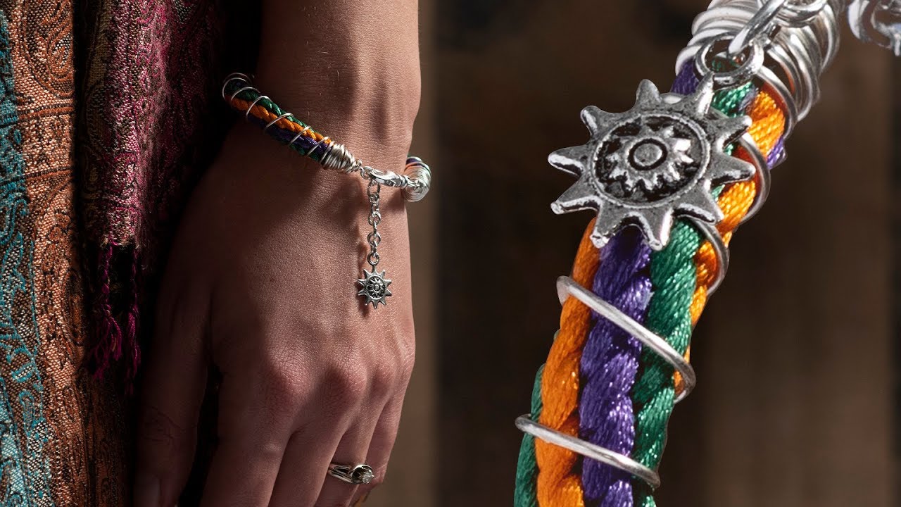 Wire-Wrapped Kumihimo Bracelet