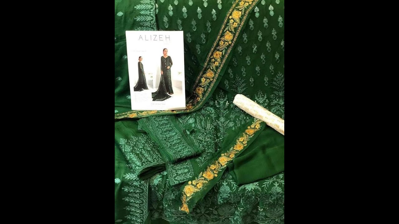 Alizeh Embroidered Chiffon Suits (OPEN PICTURES)