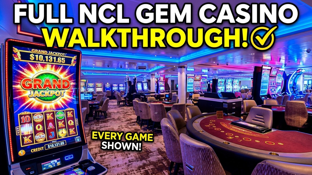 NCL Gem Casino Full walk through. #cruisegetawayguy