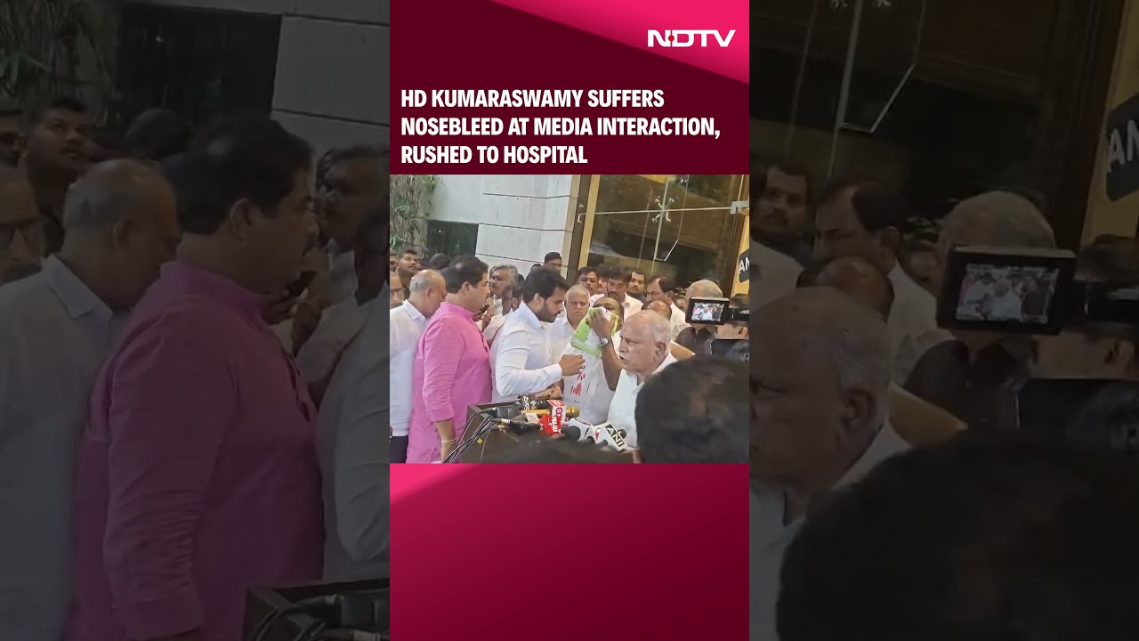 HD Kumaraswamy Suffers Nosebleed At Media Interaction, Rushed To Hospital