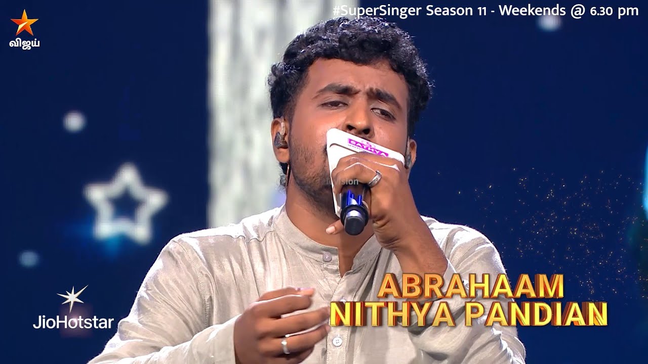 Glimpse of Anbendra Mazhaiyilae Song by #AbrahaamNithyaPandian ❤️| Super Singer Season 11