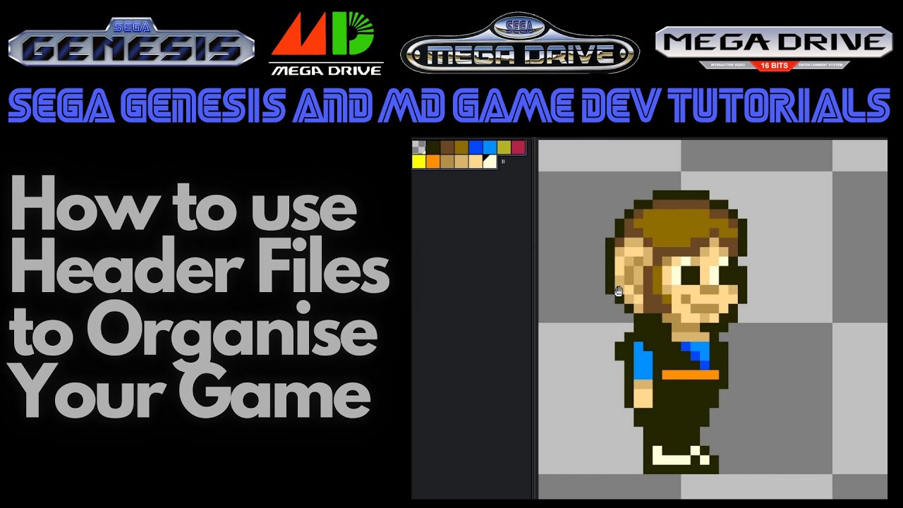 How Use Header Files in Your Game: Sega Mega Drive / Genesis - Beginner Game Dev Tutorials