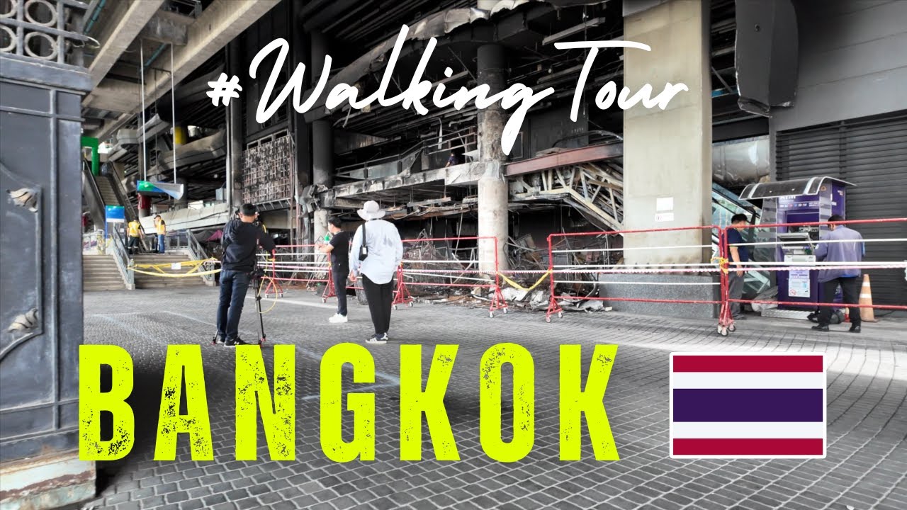after a fire broke out - July 1, 2024, Ramkhamhaeng Station Airport Rail Link | Bangkok, Thailand |