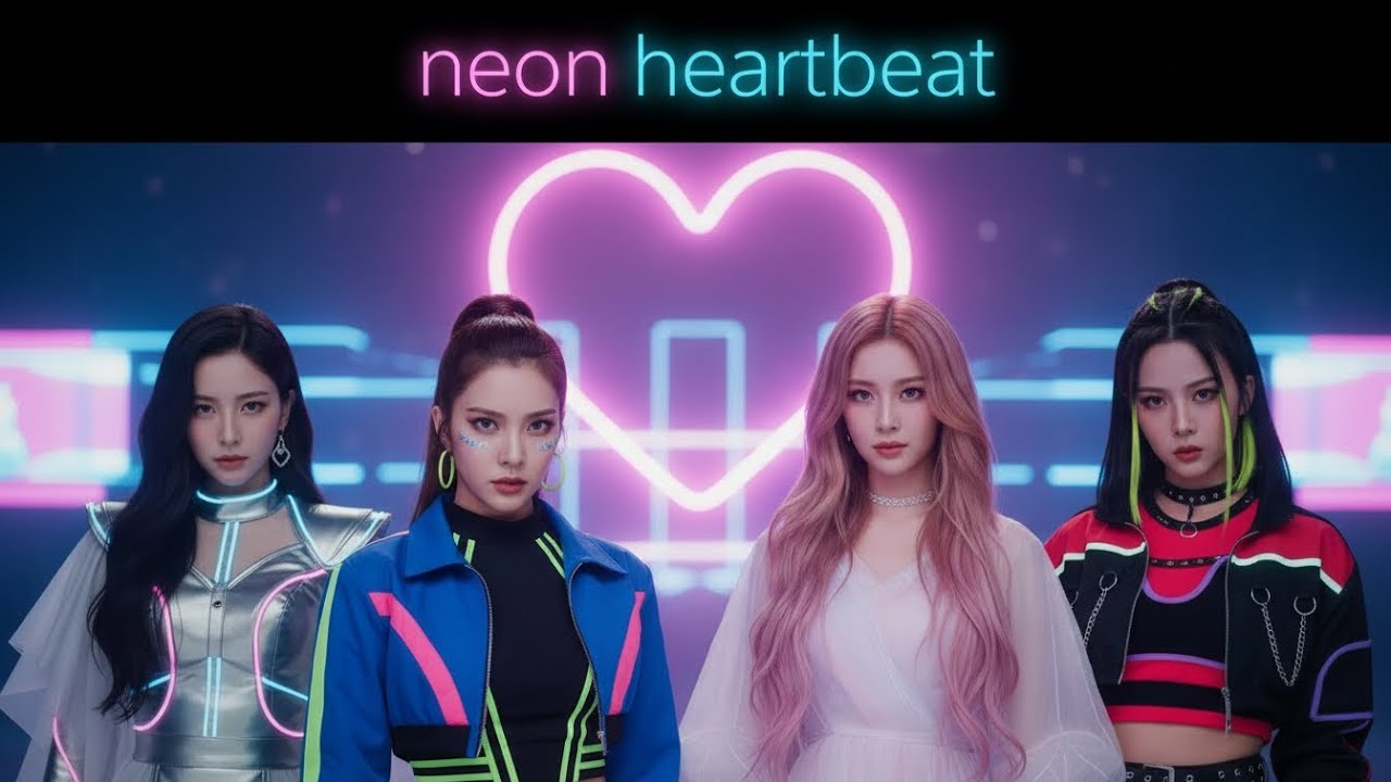 NEON HEARTBEAT OFFICIAL 숨을 고르고, 불이 켜져 K-pop Song #kpop #music #viral 