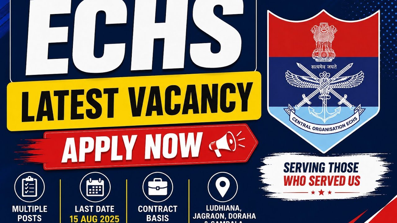 ECHS Ludhiana Recruitment 2026|Govt job update|Multiple Post