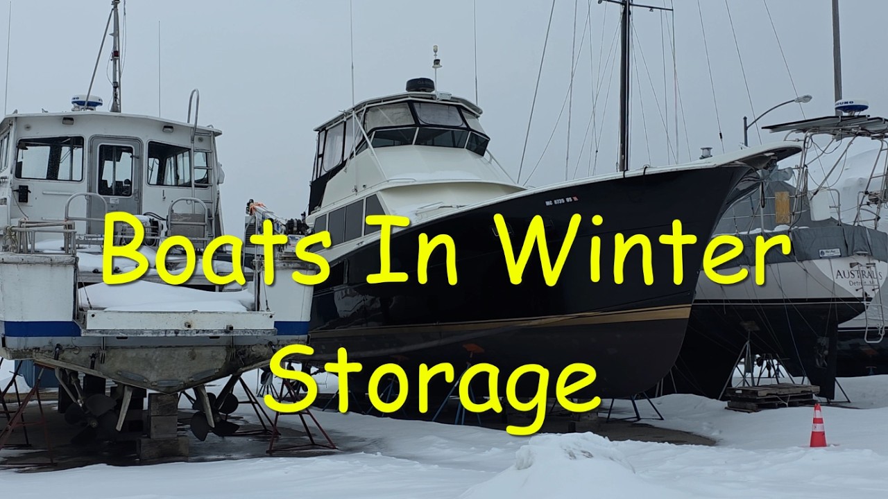 Boats in winter storage