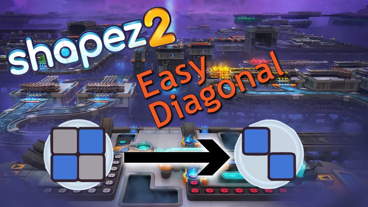 Diagonal cuts made easy! | Shapez 2