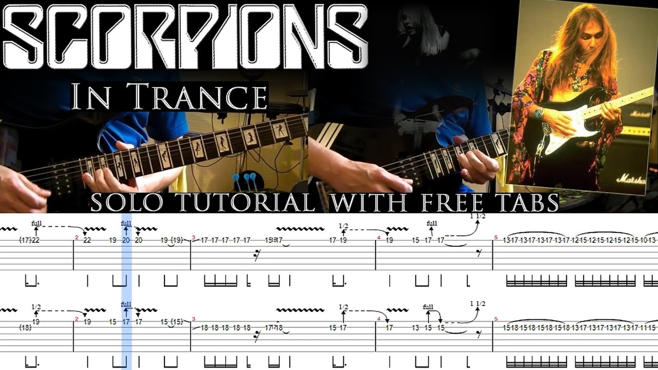 Scorpions - In Trance guitar solo lesson (with tablatures and backing tracks)