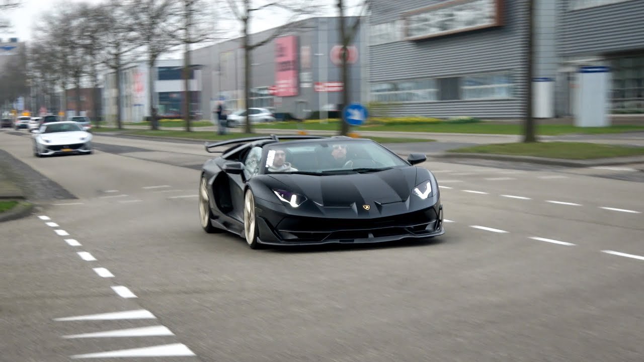 *Straight Pipe* Lamborghini Aventador SVJ Roadster Novitec Torado - Loud Accelerations!