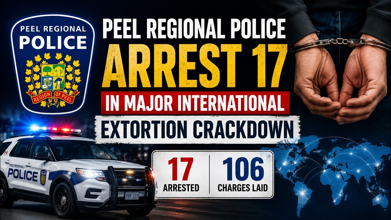 Peel Regional Police Arrest 17 in Major International Extortion Crackdown; 106 Charges Laid
