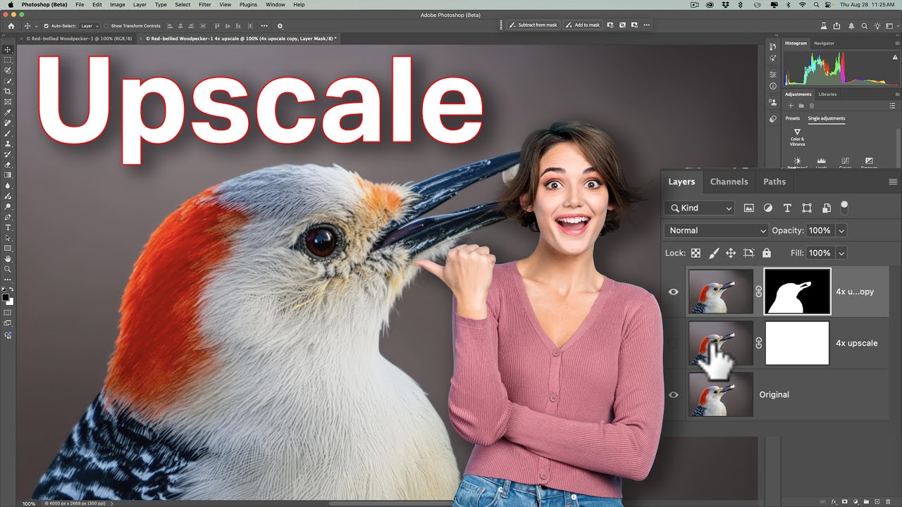 Masking With Generative Upscale in Photoshop