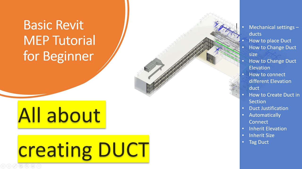 Revit MEP Tutorial 16 : All about Creating Duct in Revit