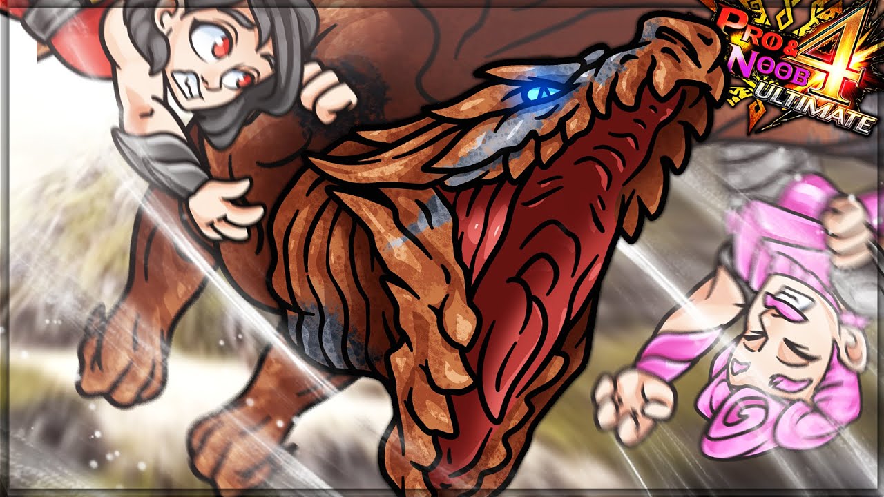 THE END OF 4 ULTIMATE - Pro and Noob VS Monster Hunter 4 Ultimate! (Rusted Kushala Gameplay)