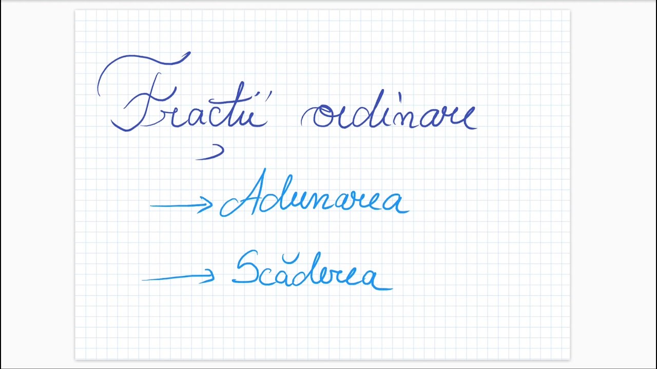 Fractii ordinare (3) - Adunarea si Scaderea