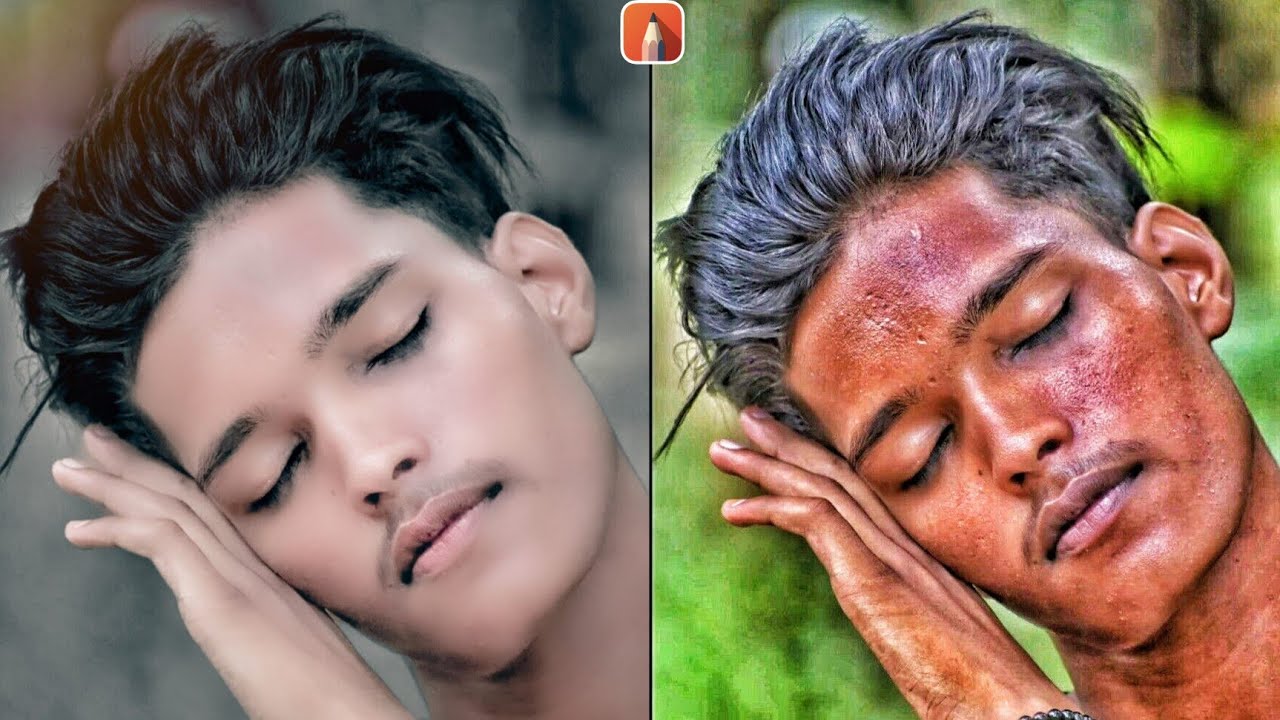 🔴 Oily Smooth Skin HDR secret tricks 😱 Face Smooth editing| Photo editing| Sketchbook editing