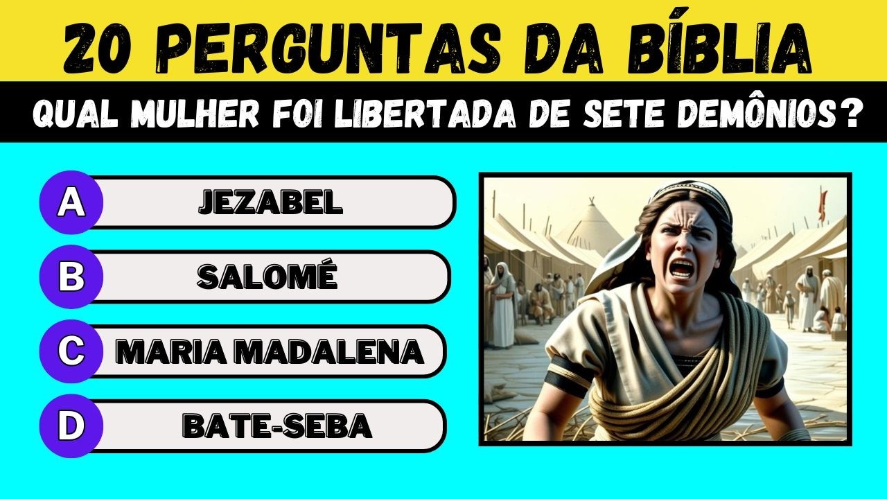 QUIZ COM 20 PERGUNTAS SOBRE A BÍBLIA  -  QUIZ BÍBLICO #291