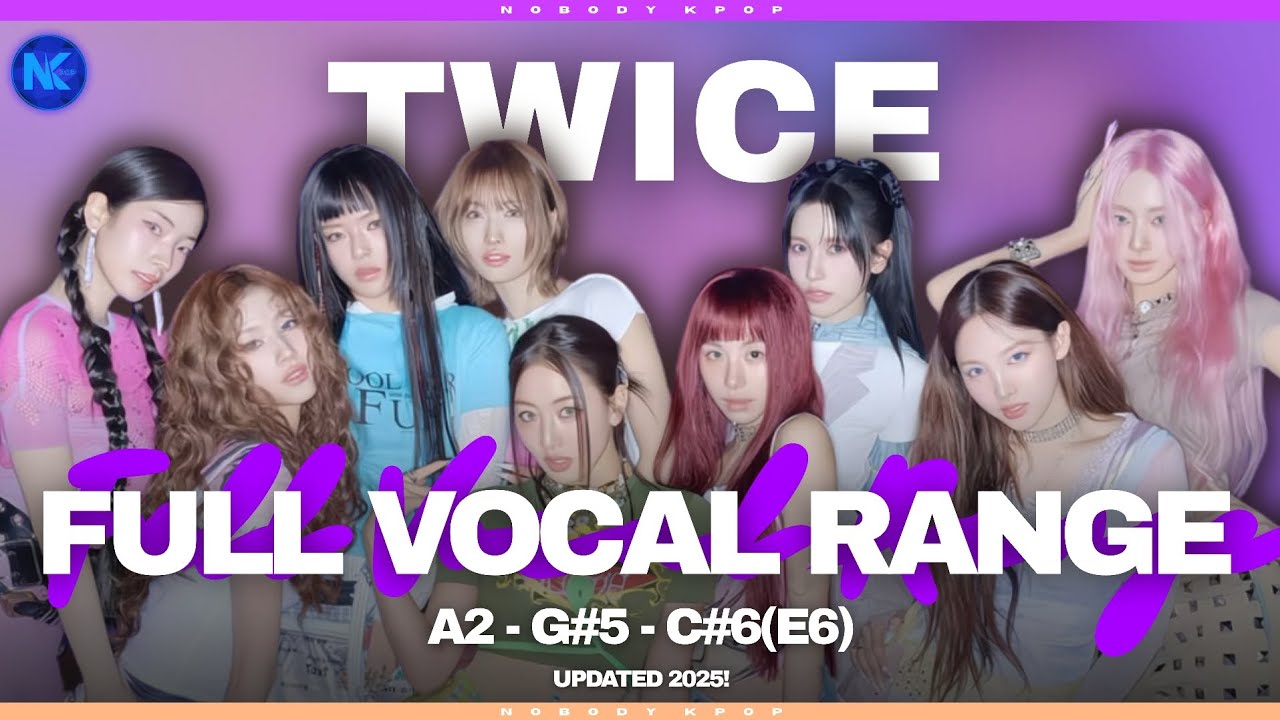 TWICE - FULL STUDIO VOCAL RANGE (UPDATED 2025) [A2 - G#5 - C#6(E6)]