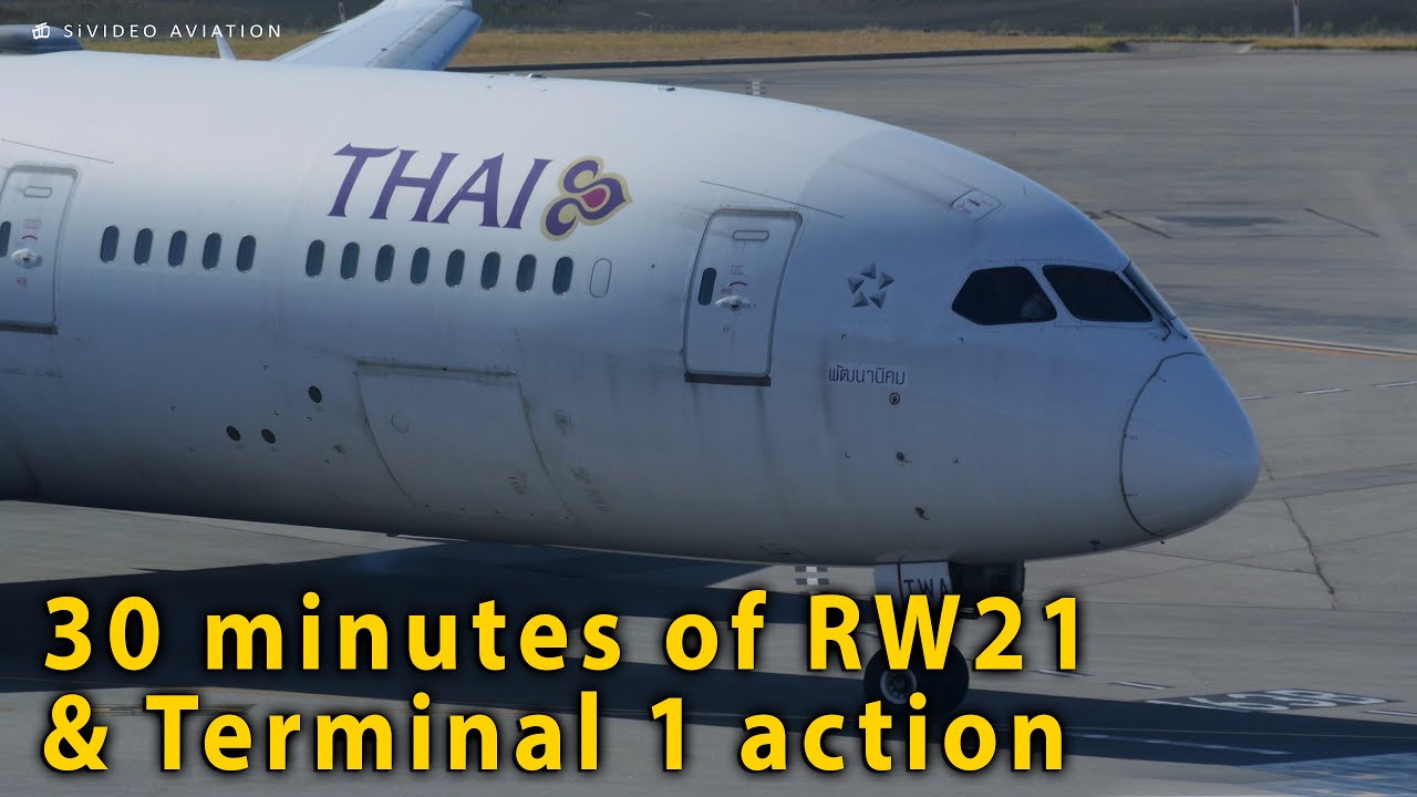 30 minutes of RW21 & Terminal 1 action at Perth Airport.